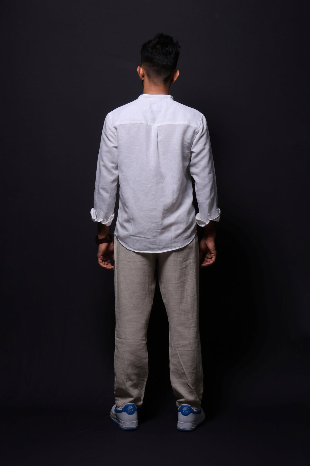 Jonesburg White Linen Regular Fit Shirt