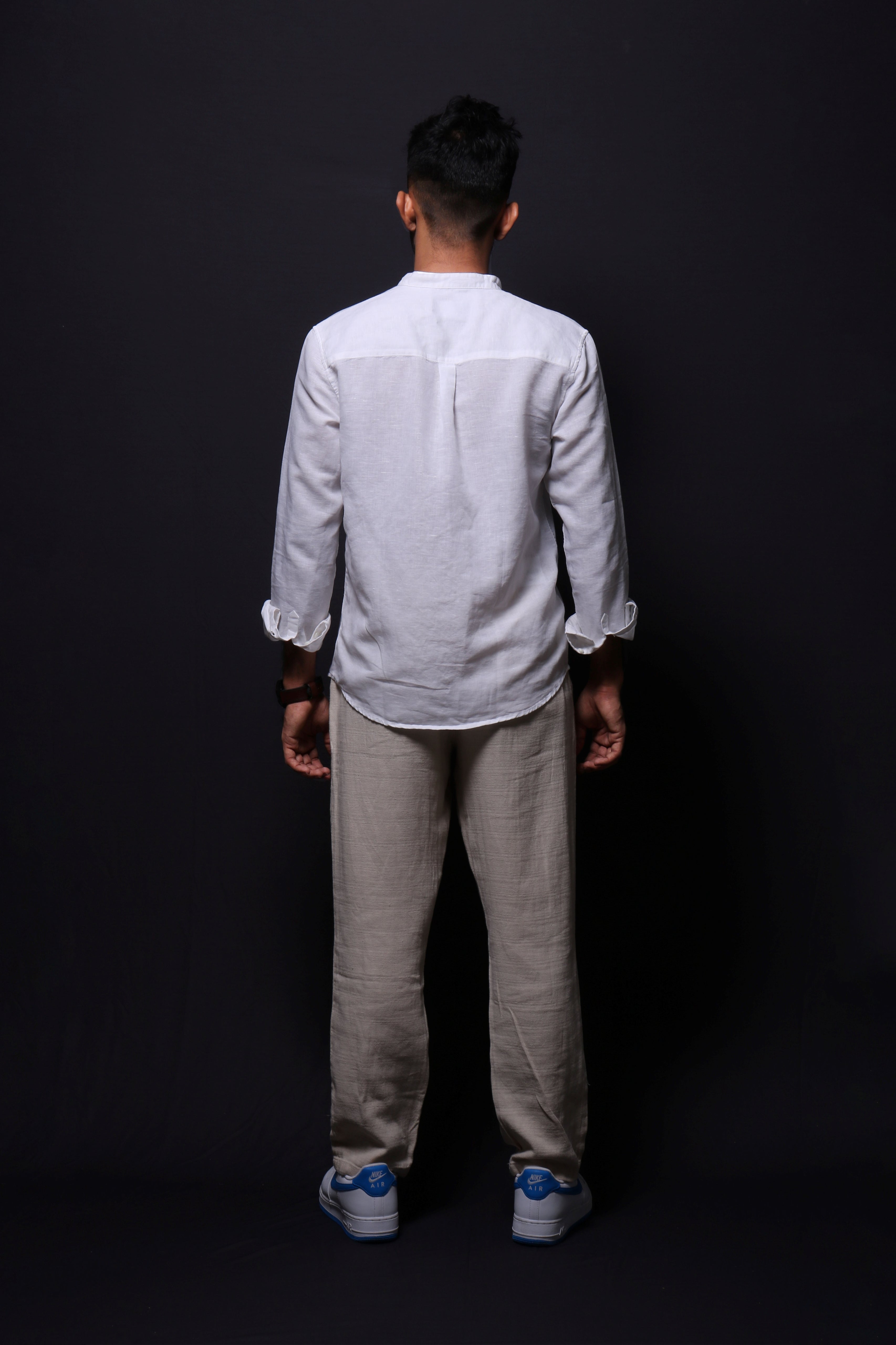 Jonesburg White Linen Regular Fit Shirt