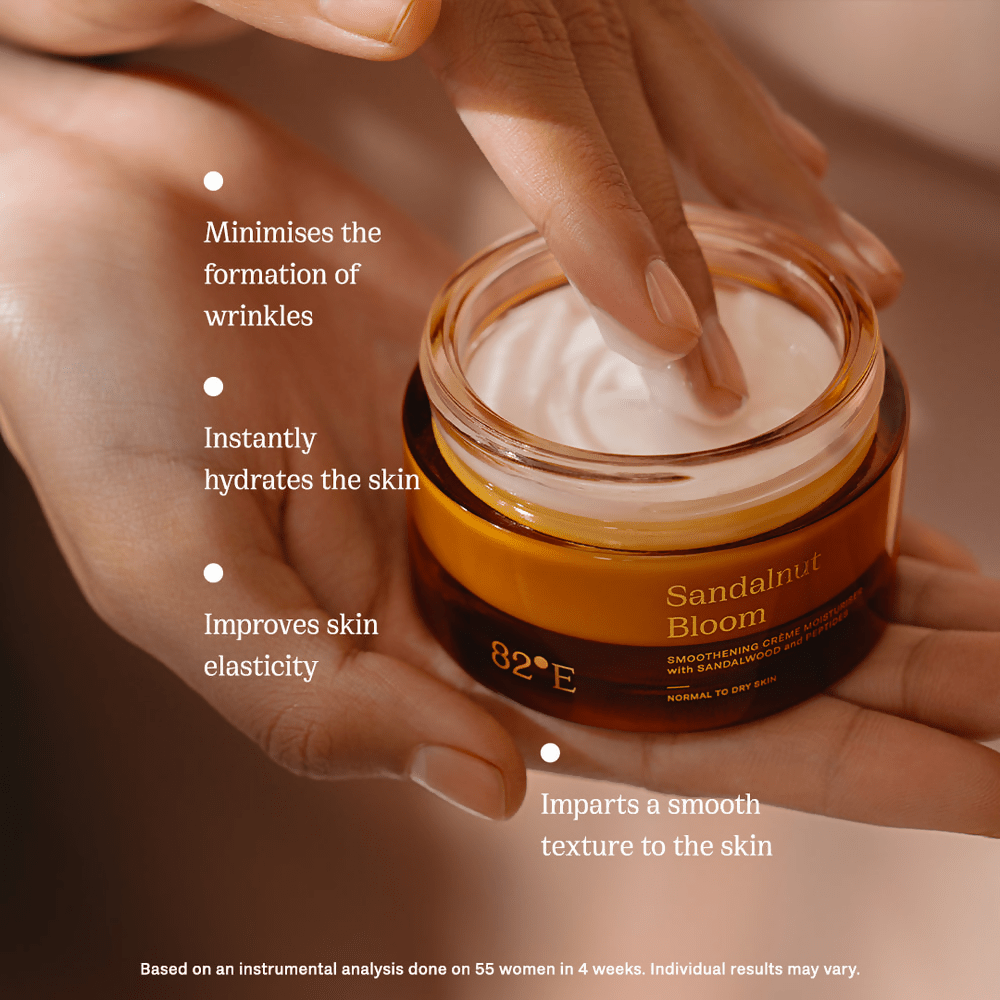 82°E Sandalnut Bloom jar and packaging