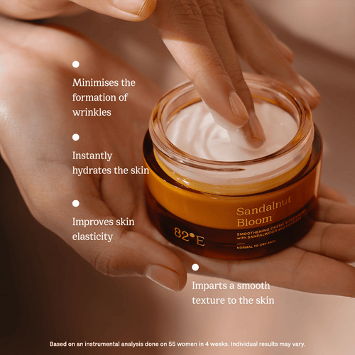 82°E Sandalnut Bloom jar and packaging