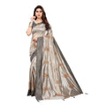 Vamika Grey Crepe Embroidery Saree (Nirali Grey)