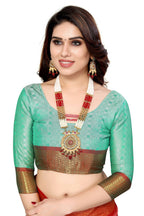 Vamika Weaving Pink Cotton Silk Saree - Distacart