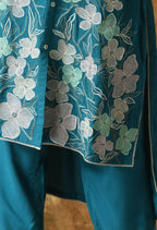 Joban Fashion Blue Cotton Rayon Kurta Set