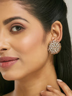 Nuyug 22k Gold Plated Round Stud Earrings - Distacart