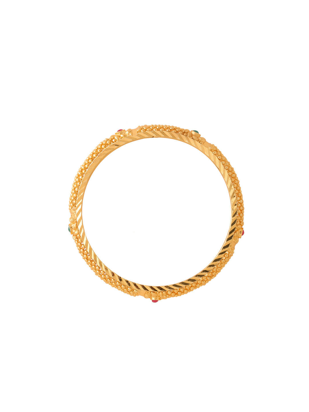 NVR Women's Set of 4 Gold-Plated Traditional Bangles - Distacart