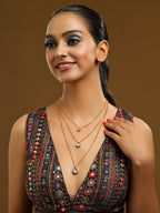 Ruby Raang Kundan & Gold Layered Necklace
