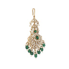 Nuyug 18K Gold Plated Ethereal Green Stone Maang Tikka - Distacart