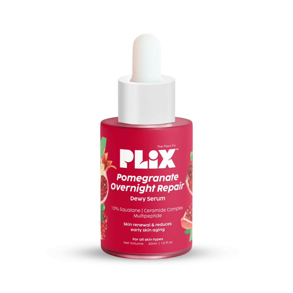 PLIX The Plant Fix Pomegranate Overnight Repair Dewy Serum - Reduce Fine Lines & Wrinkles