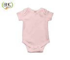 AHC Soft Cotton Short-Sleeve Bodysuits Solid Onesies New Born Infant Dress - Pink/Yellow/Green