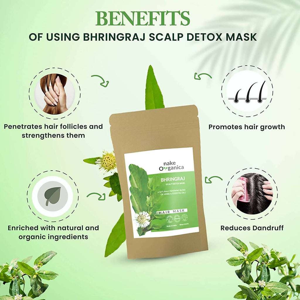 Nake Organica Bringraj Scalp Detox Hair Mask