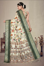 PR Fashion Multi Heavy Rich Cotton Silk Digital Print & Jacquard Saree