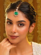Ruby Raang Green Kundan Tikka - Distacart