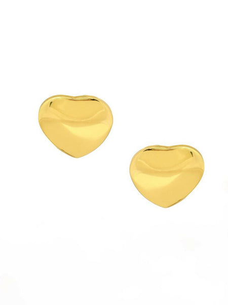 Golden Heart Studs - Ruby Raang