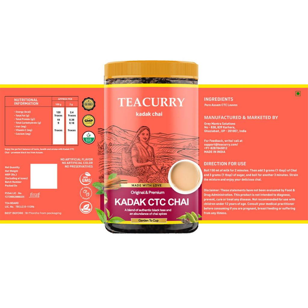 Teacurry Kadak CTC Chai Powder - Distacart