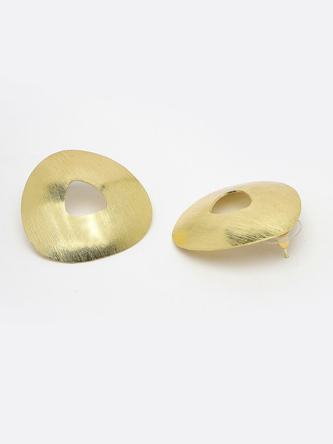 NVR Women Gold-Plated Alloy Triangular Drop Earrings - Distacart