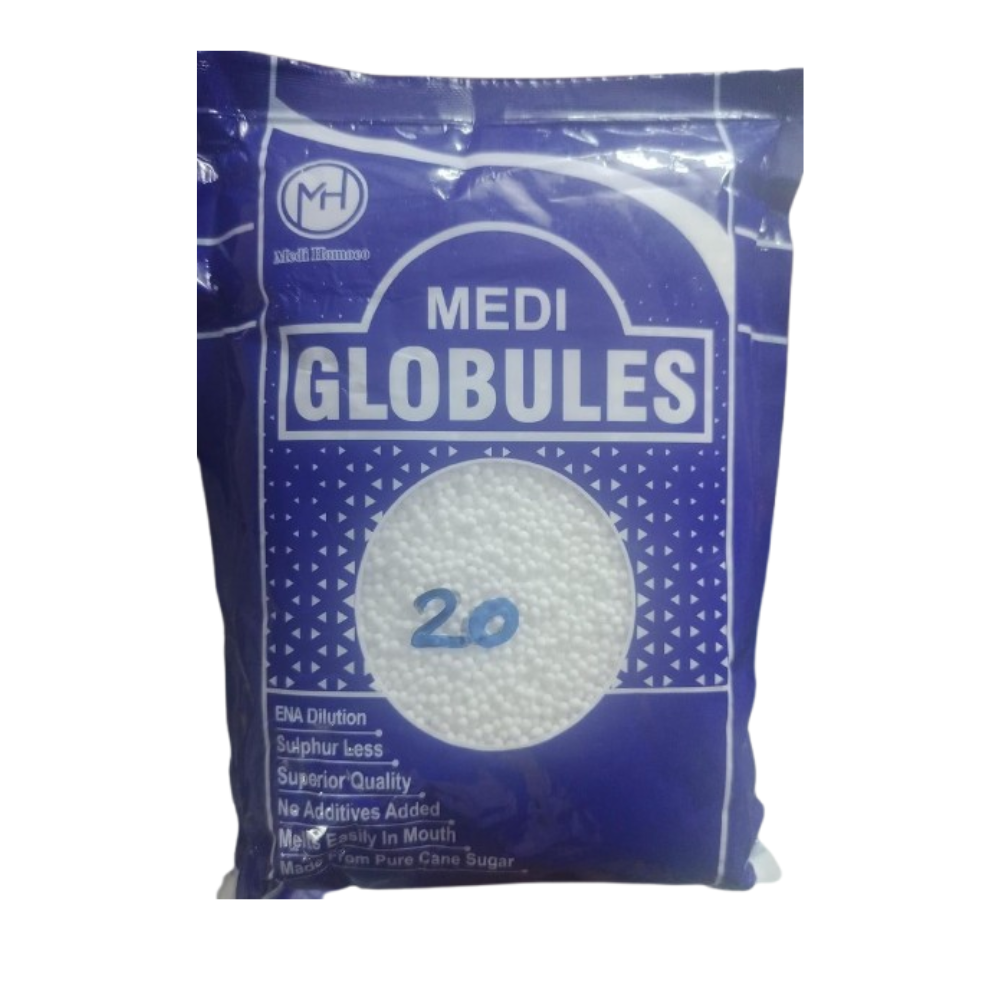 Medi Homeopathy Globules/ Blank Pellets (Size 20) - Distacart