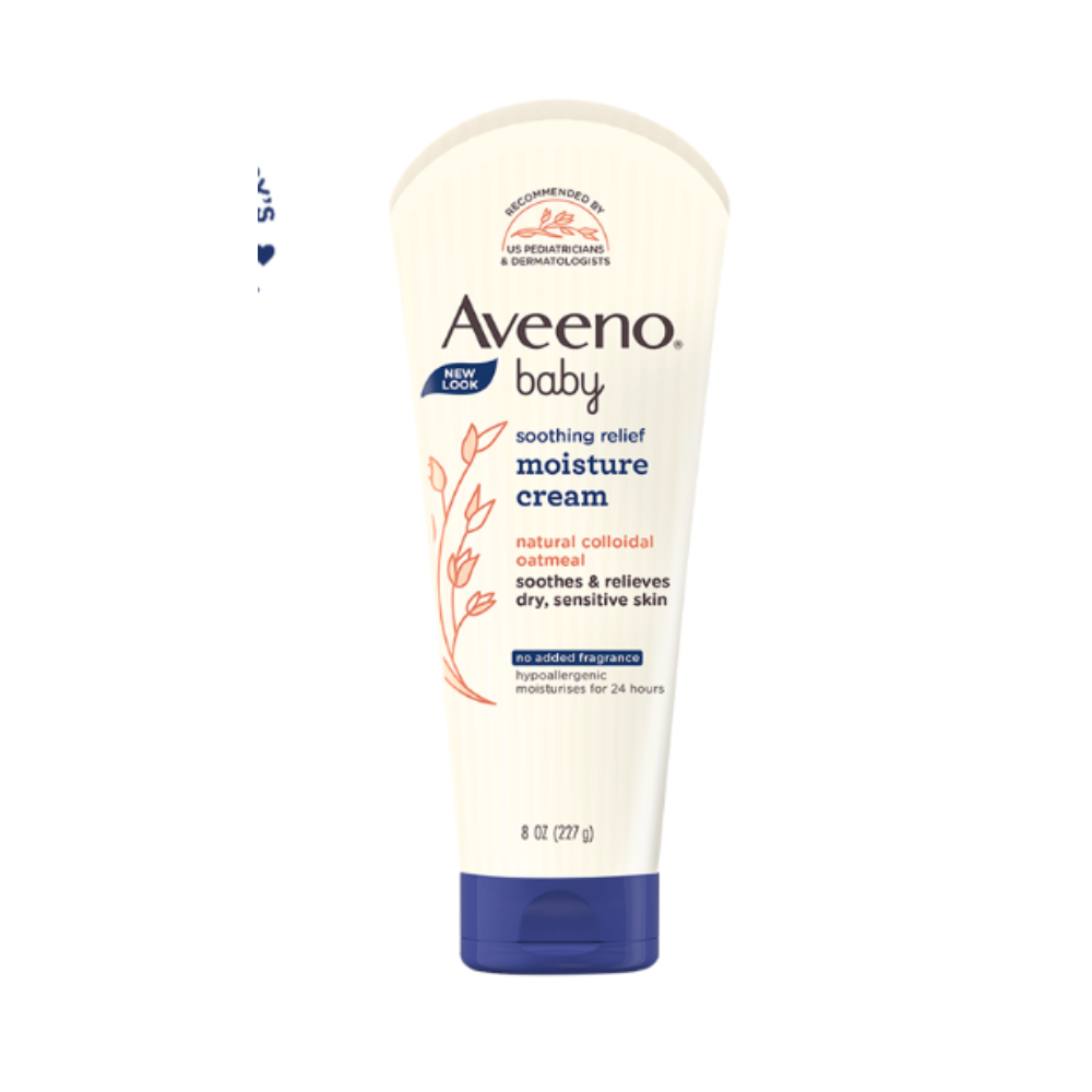 Aveeno Baby Soothing Relief Moisture Cream, 24-Hour Protection for Dry, Itchy or Sensitive Skin