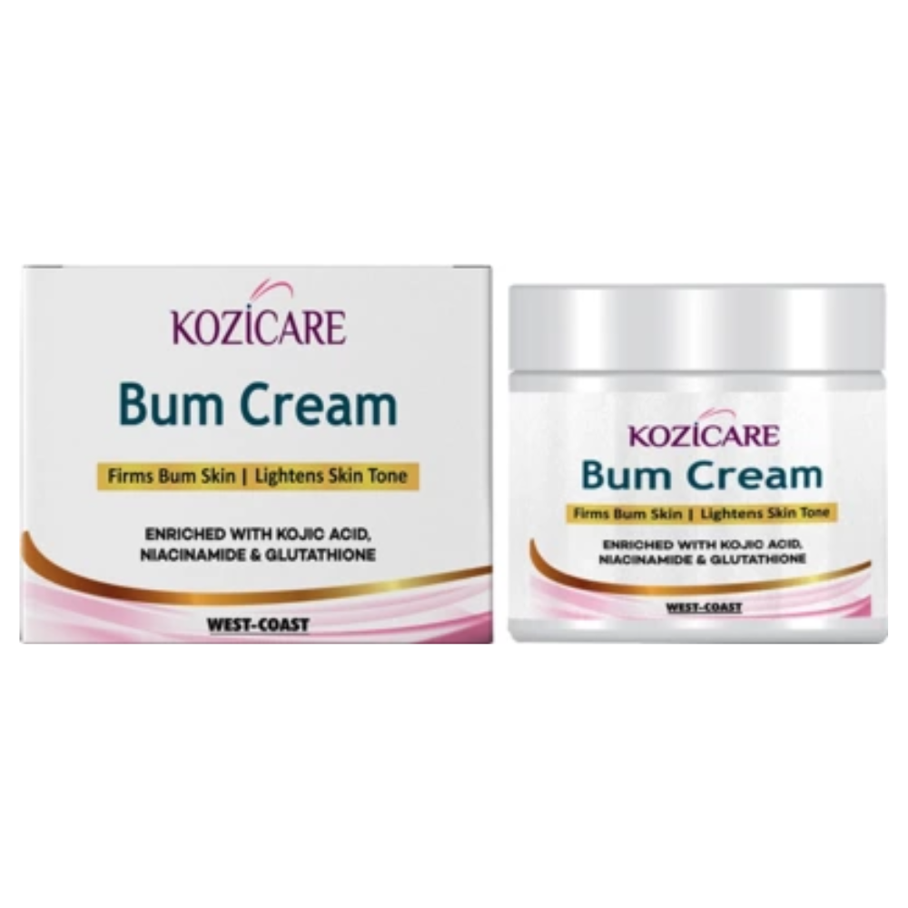 Healthvit Kozicare Bum Cream with 0.01% Glutathione, 1% Niacinamide