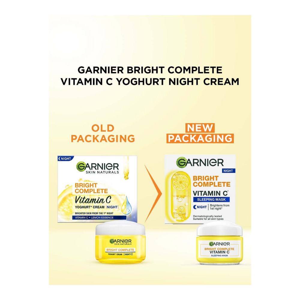 Garnier Bright Complete Vitamin C Yoghurt Night Cream - Distacart