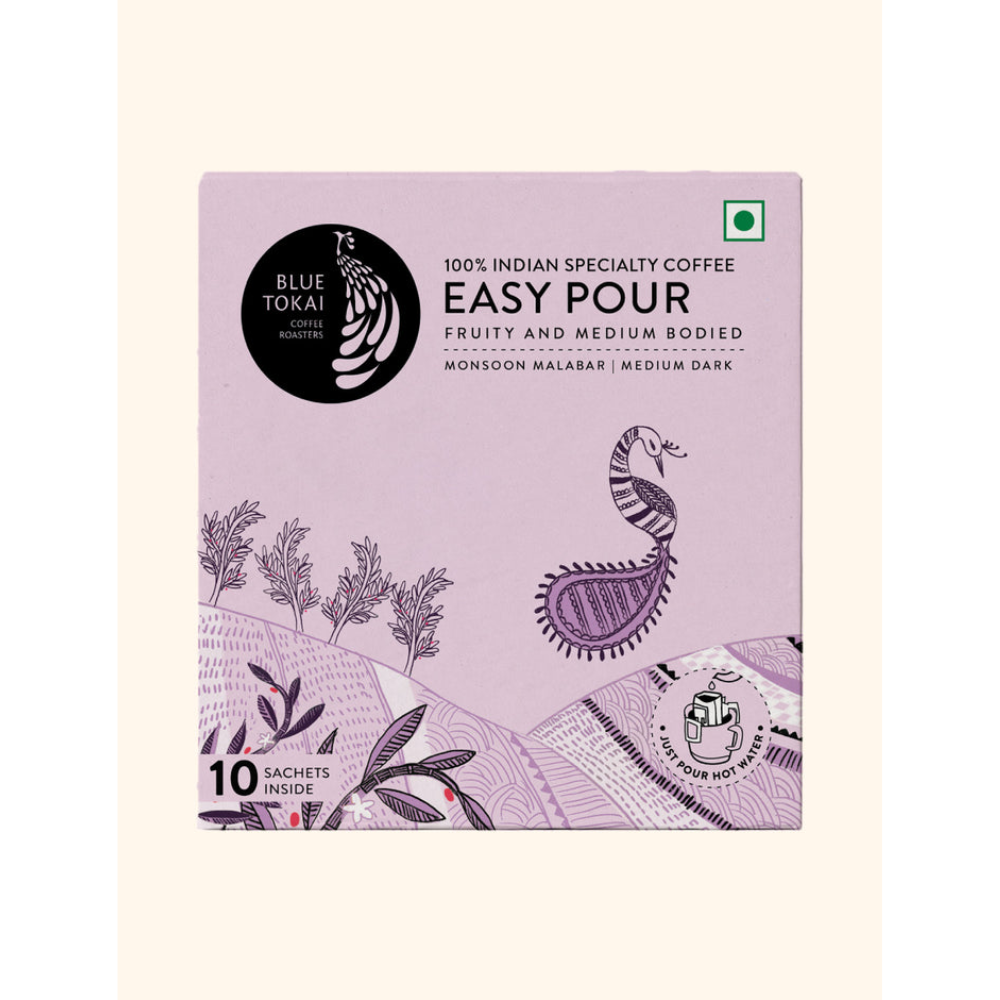 Blue Tokai Monsoon Malabar Medium-Dark Roast Easy Pour Sachets