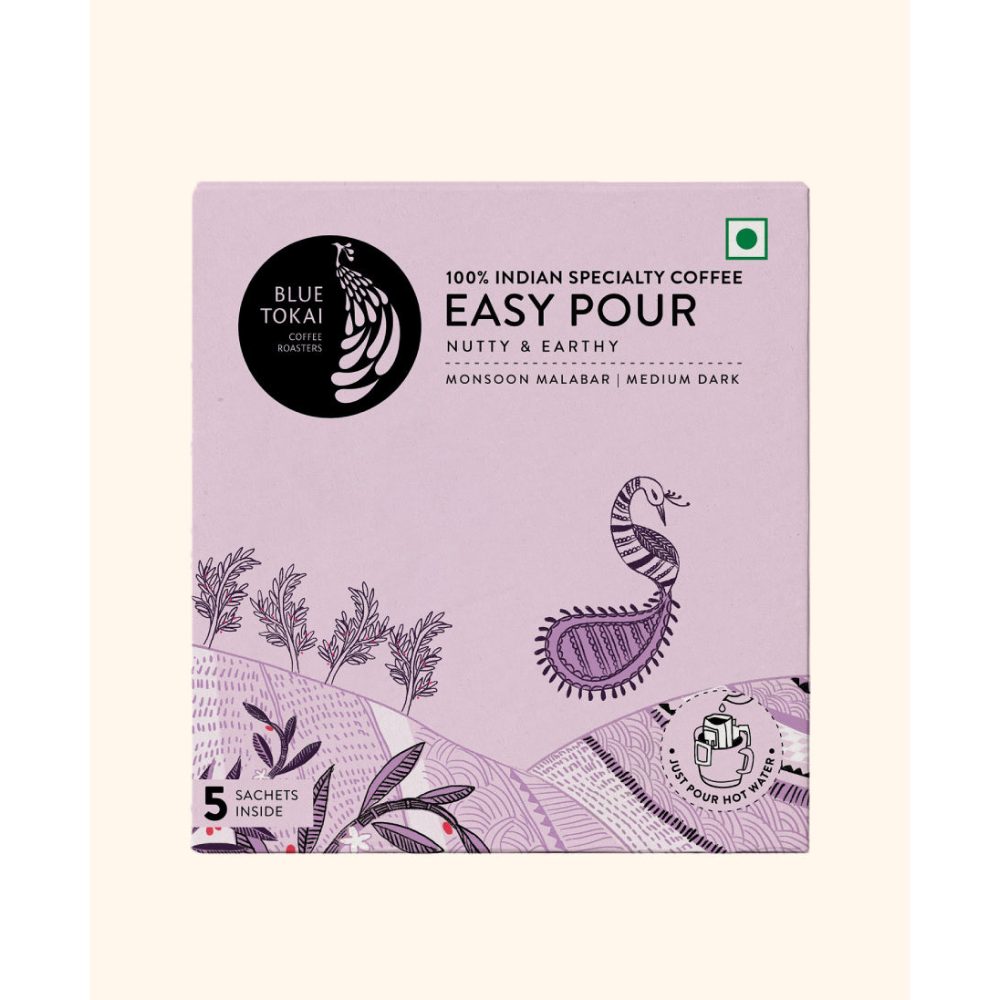 Blue Tokai Monsoon Malabar Medium-Dark Roast Easy Pour Sachets