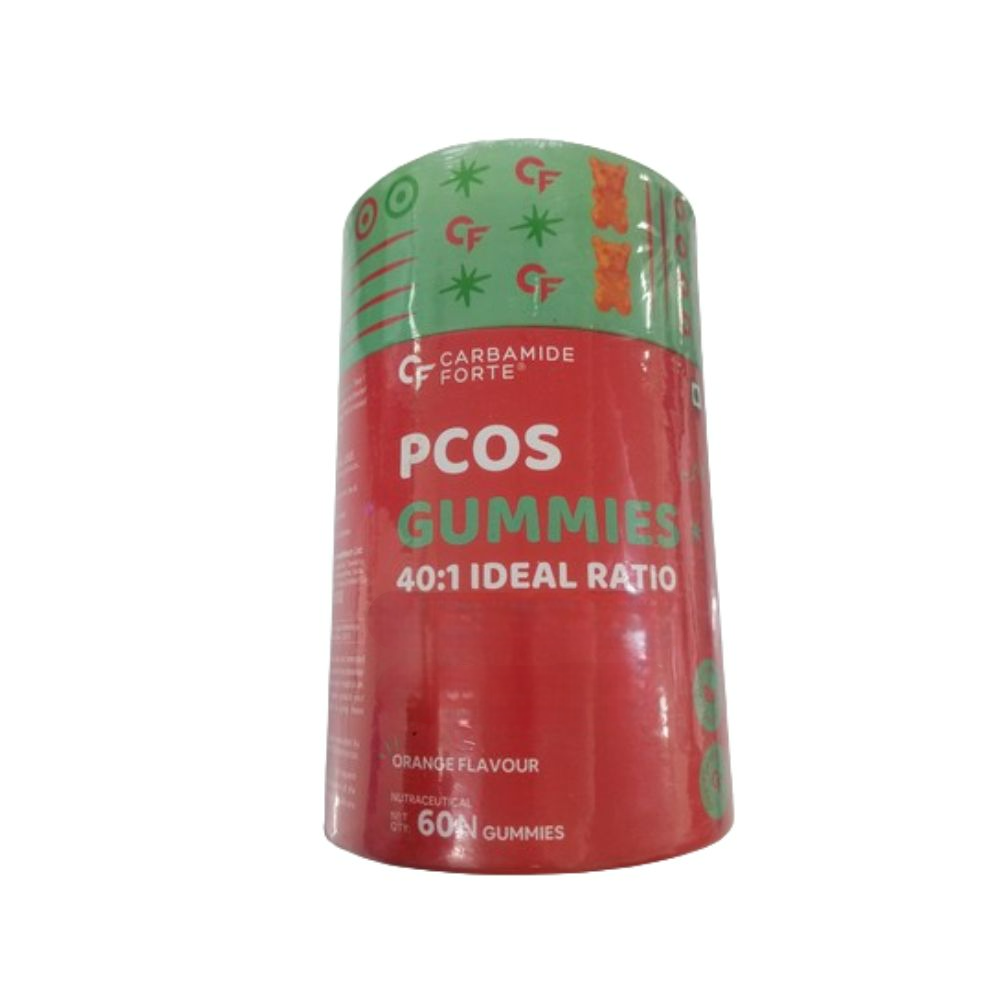 Carbamide Forte PCOS Gummies for Women with Myo & D Chiro Inositol - Orange Flavor - Distacart