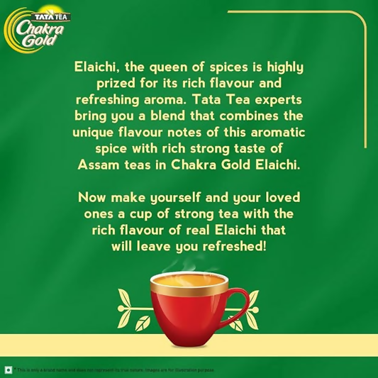 Tata Tea Chakra Gold Elaichi Dust Tea - Distacart
