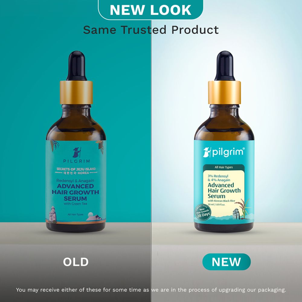 Pilgrim 3% Redensyl + 4% Anagain Advanced Hair Growth Serum with Korean Black Rice