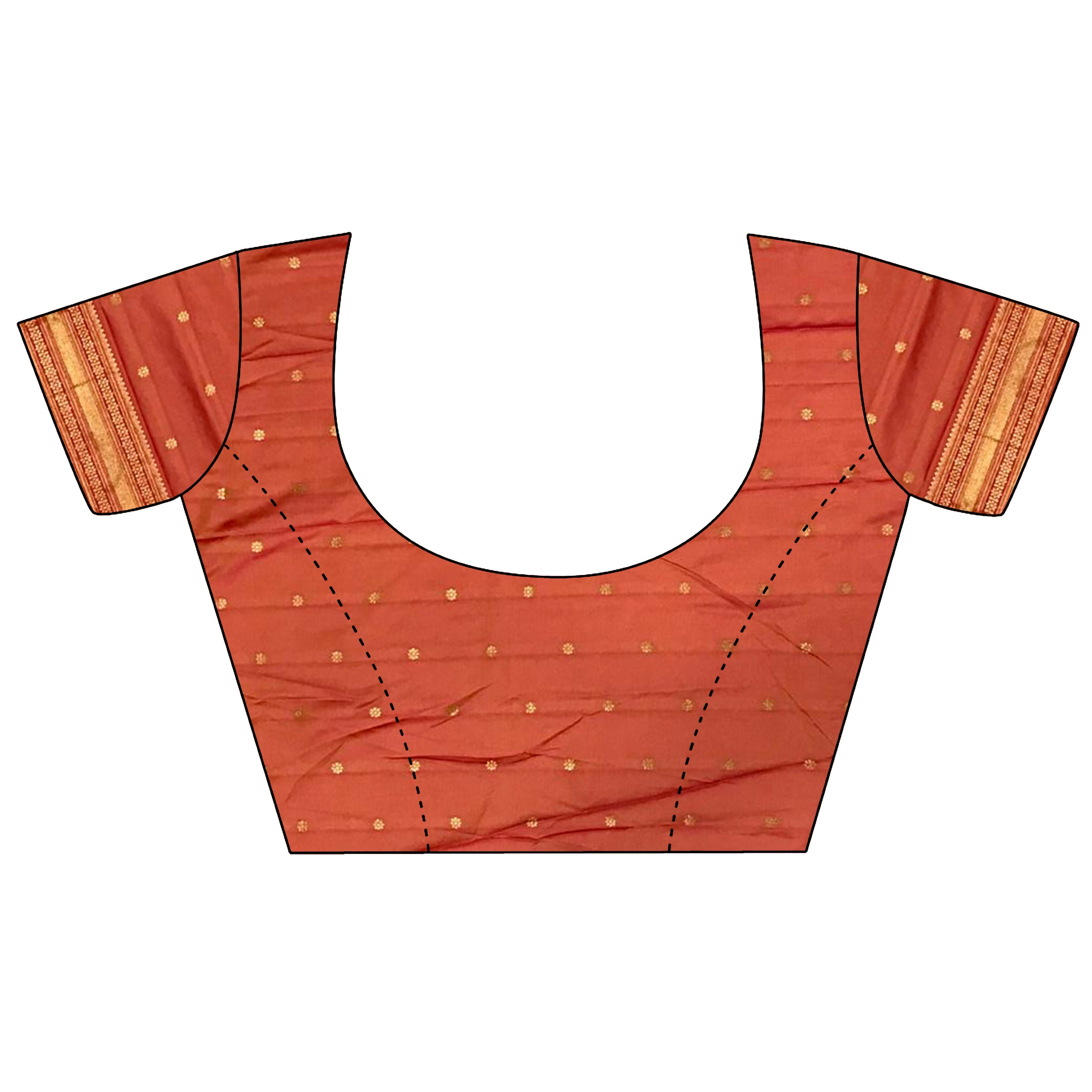 Joban Fashion Peach Banarasi Soft Silk Woven Saree - Distacart