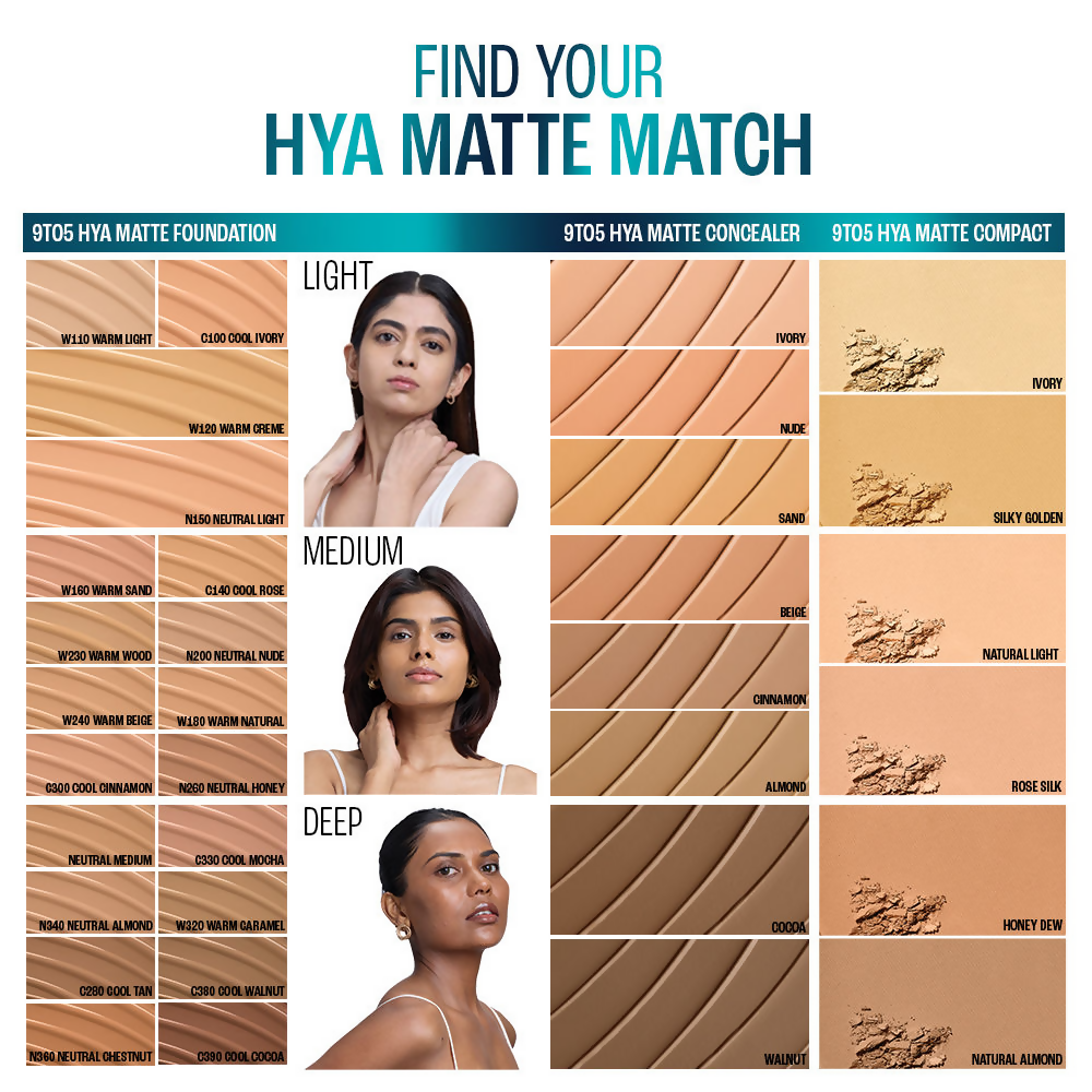 Lakme 9to5 Hya Matte Foundation + Hyaluronic Acid - Warm Sand