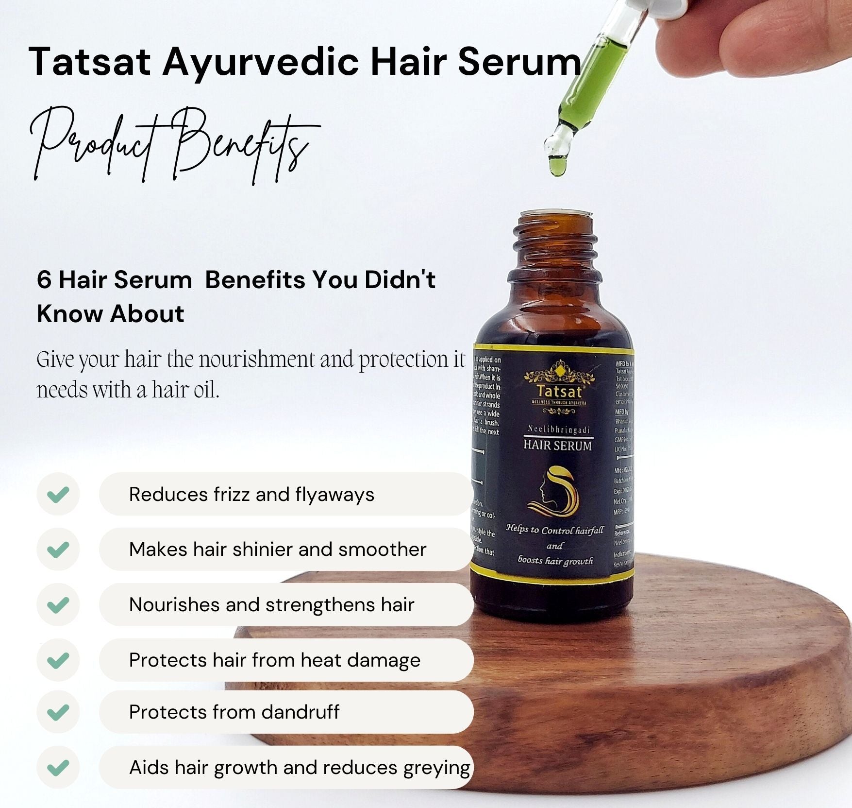 Tatsat Ayurvedic Neelibhringadi Exquisite Hair Serum - Distacart