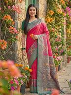 Shree Shyam Fashion Pink Pochampally Silk Saree - Distacart