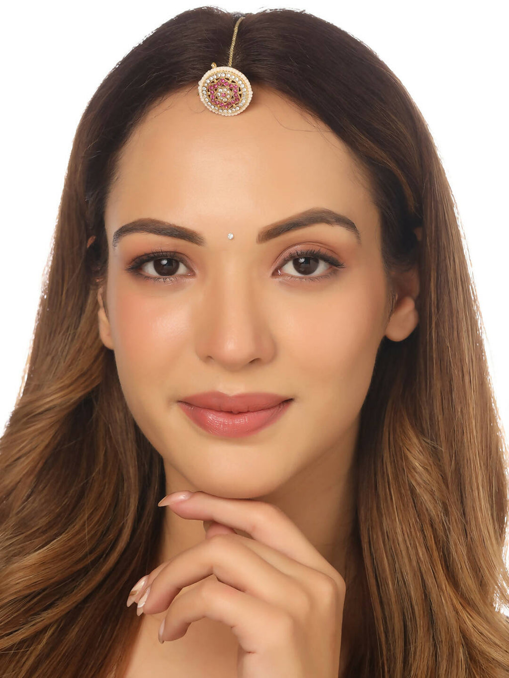 NVR Women's Trending Stylish Gold-Plated Maang Tikka - Distacart