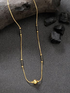NVR Women's Set of 2 Black Gold-Polished & Beaded Mangalsutra - Distacart