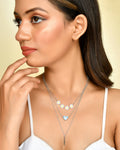 VOJ Beads Silver Plated Stainless Steel Layered Chain