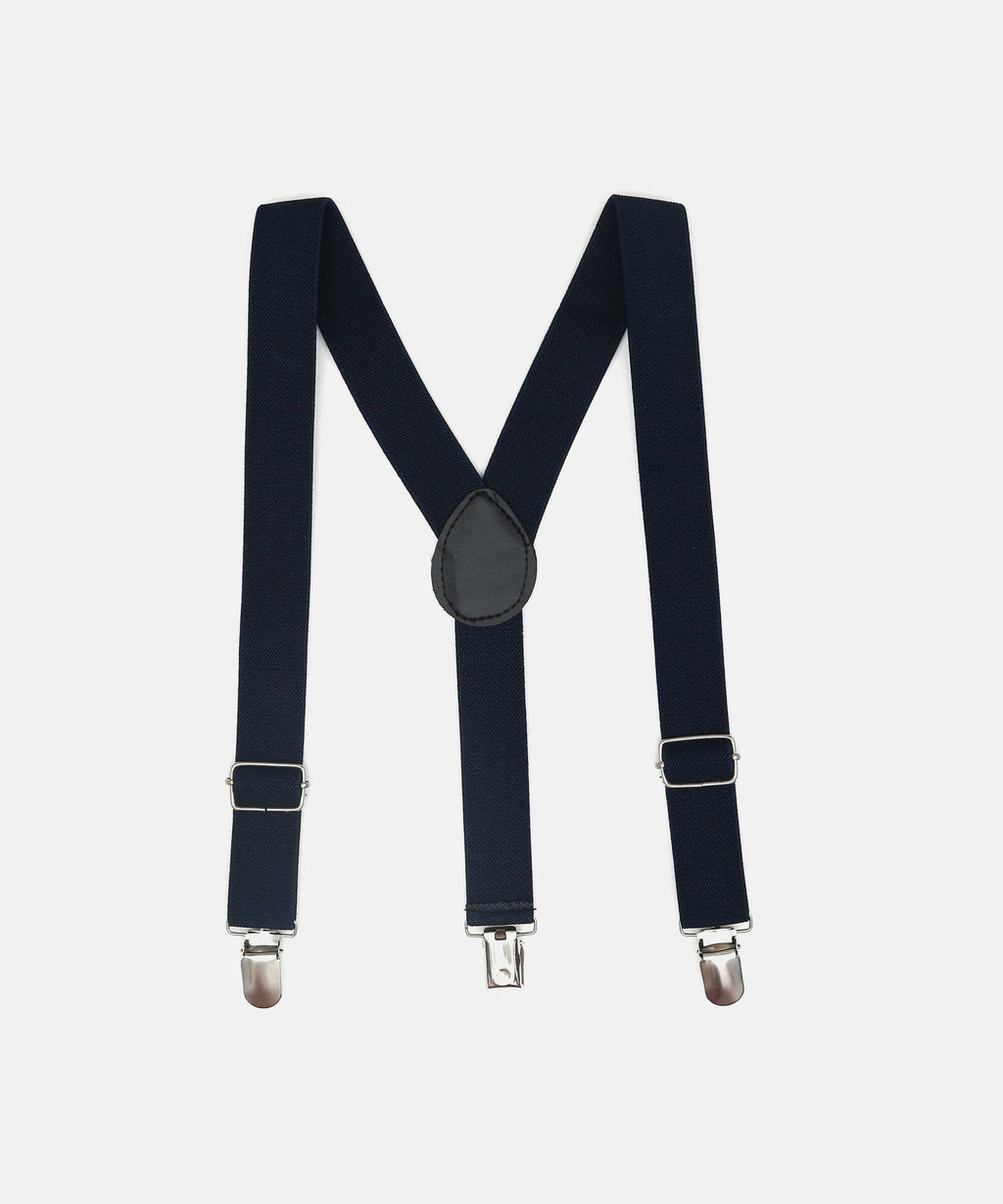 Manet Boys Solid Suspenders - Navy Blue