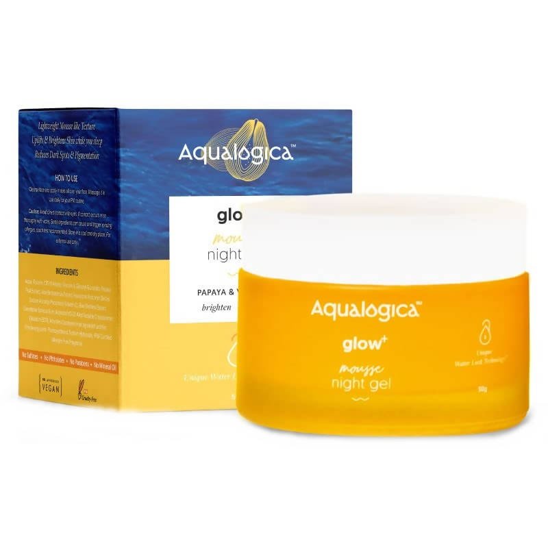 Aqualogica Glow+ Mousse Night Gel With Vitamin C & Hyaluronic Acid