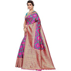Vamika Banarasi Jaquard Pink Weaving Saree (Banarasi 17)