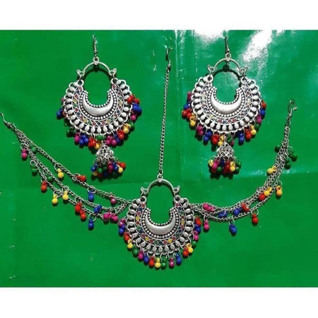 MS Fashion India Latest Traditional Oxidized Jewelry Set- Multi Color