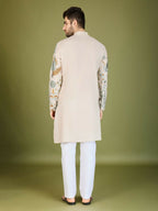 Vastranavya Exclusive Wedding Wear Viscose Rayon Thread Embroidered Work Kurta