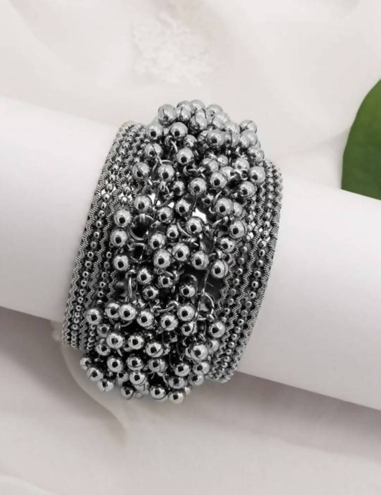 Mominos Fashion Oxidised Silver Plated  Ghungroo