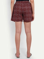 Alvano Printed Maroon Boxer Shorts