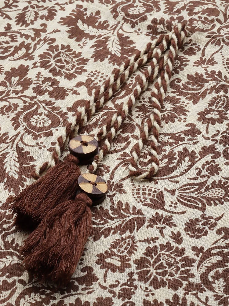Yufta Women Brown & Beige Printed Kaftan Kurta