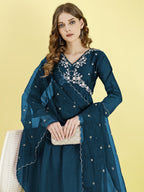 Yash Enterprise Morpankh Vichitra Silk Embroidery Party Wear Suit Set - Distacart