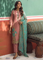 Vegaa Fashion Peach Organza Fancy Zari Party Wear Suit - Distacart
