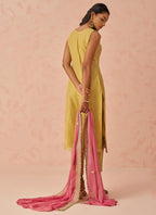 Vegaa Fashion Yellow Fancy Crush Embroidered Salwar Suit - Distacart