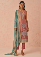 Vegaa Fashion Peach Crush Embroidered Salwar Suit - Distacart
