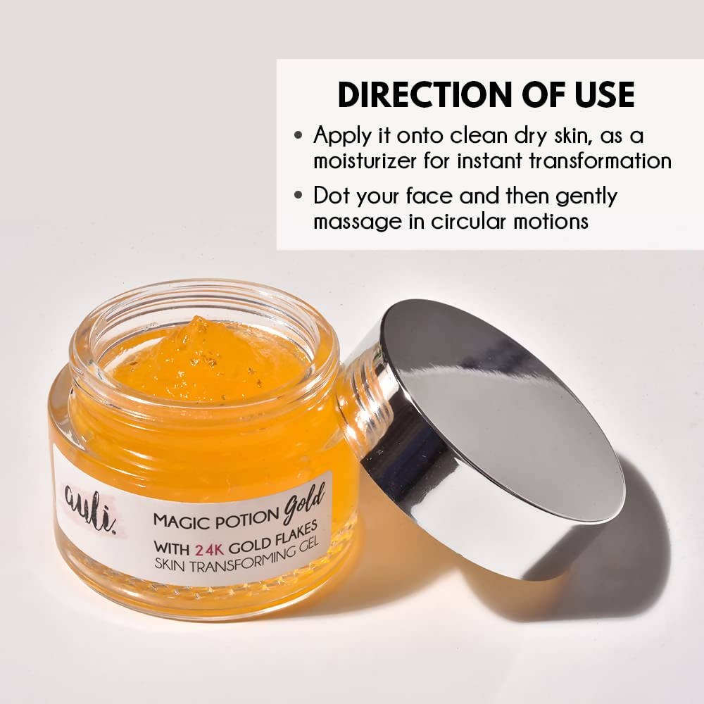 Auli Magic Potion Gold with 24k Gold Flakes - Skin Transforming Gel