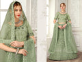 Green Net Fancy Zari Embroidered work Lehenga Choli with Dupatta - Heer