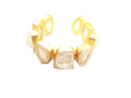 Bling Accessories Ivory / Gold Natural Stone Rough Bracelet - Distacart